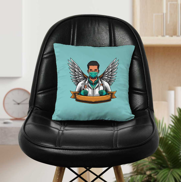 Men Doctor Printed Personalised Cushion - Uncommongifts.in