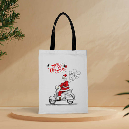 Merry Christmas Santa - Christmas Theme Printed Tote Bag - Uncommongifts.in