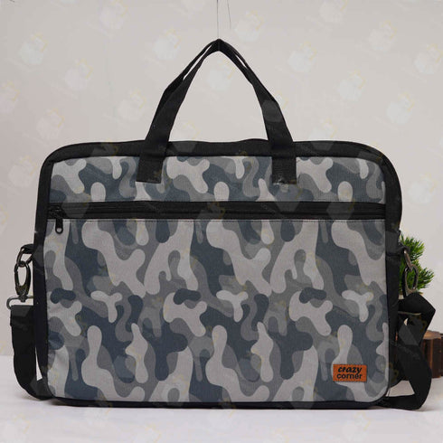 Military Printed Canvas Laptop Bag - 15.6 inch