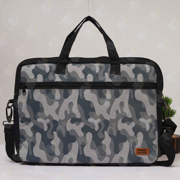 Military Printed Canvas Laptop Bag - 15.6 inch