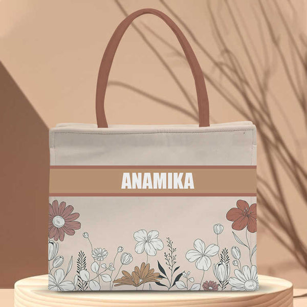Mother's Day Personalized Floral Printed Box Bag