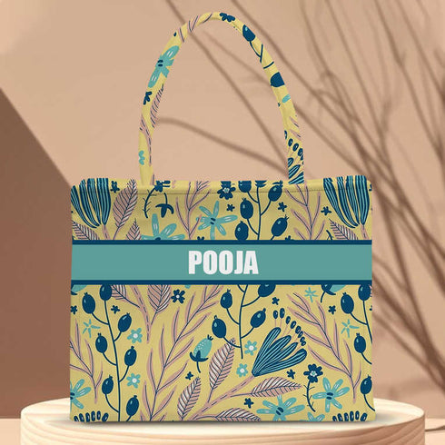 Mother's Day Personalized Leaf's Printed Box Bag