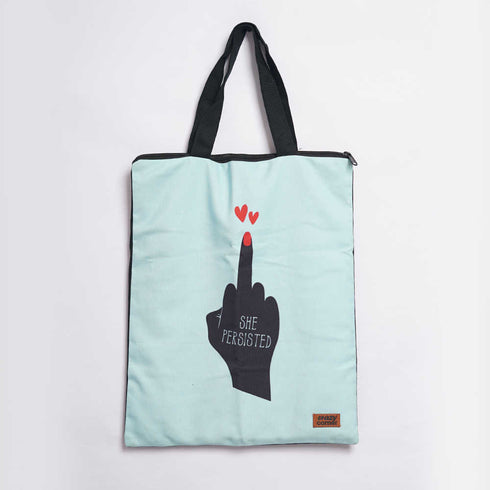 Ms Attitude Printed Tote Bag