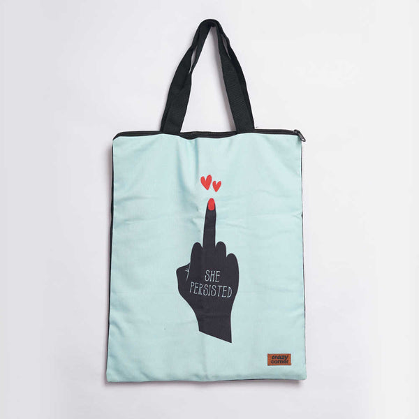 Ms Attitude Printed Tote Bag