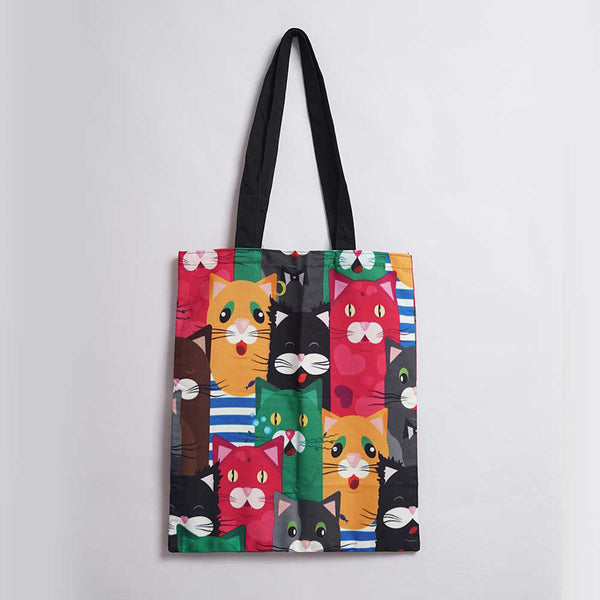 Multi Cats Printed Tote Bag