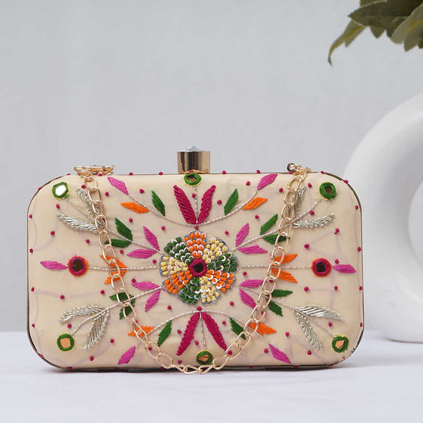 Multicolor Embroidered Clutch - Uncommongifts.in
