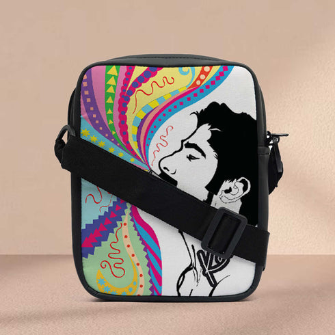 Multicolor Printed Personalised Men Sling Bag - Uncommongifts.in