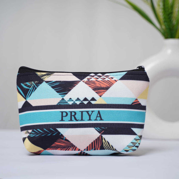 Multicolor Printed Personalised Pouch