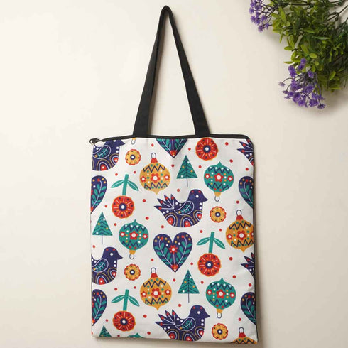 Multicolor Printed Tote Bag - Uncommongifts.in