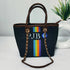 Multicolor Strap Printed Personalised Luna Handbag
