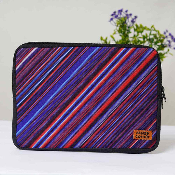 Multicolor Lines Printed Laptop Sleeve/Cover 11 inch