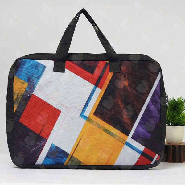 Multicolor Printed Canvas Laptop Bag - 15.6 inch