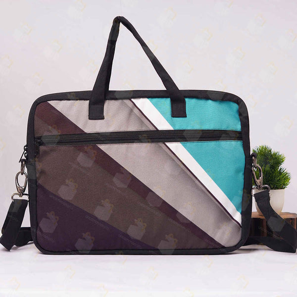 Multicolor Printed Canvas Laptop Bag - 15.6 inch