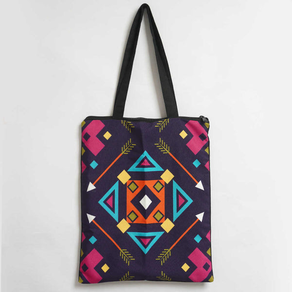 Multicolor Printed Tote Bag