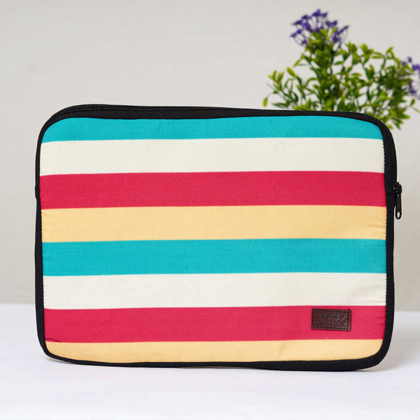 Multicolor Stripes Printed Laptop Sleeve/Cover 13 inch