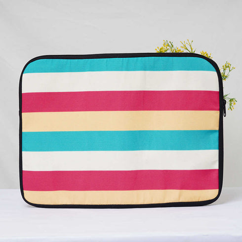 Multicolor Stripes Printed Laptop Sleeve/Cover 15 inch