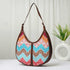 Multicolored Geometric Printed Half Moon Hobo Bag - Uncommongifts.in