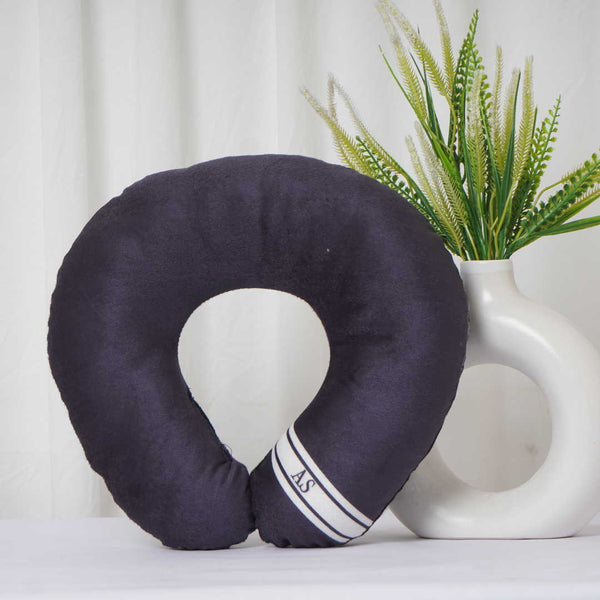 Navy Blue Personalized Neck Pillow - Uncommongifts.in