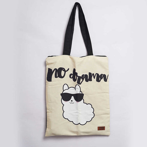 No Drama Printed Tote Bag