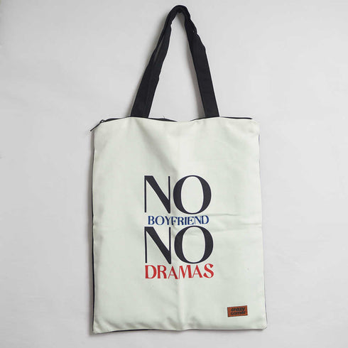 No Drama Printed Tote Bag