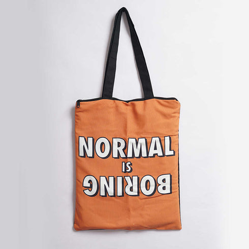 Normal is Boring Printed Tote Bag