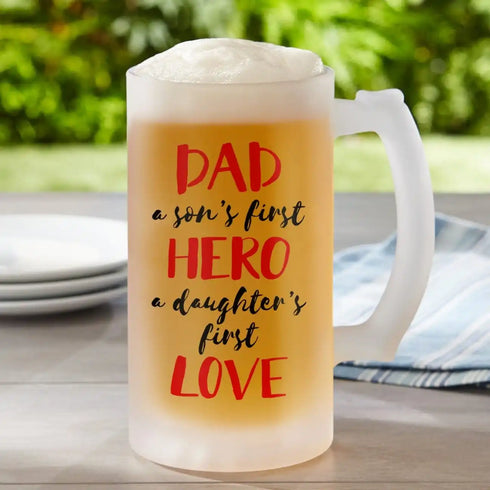 Personalized Fathers day Beer Mug