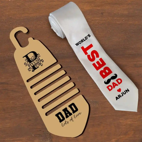 Personalized Neck Tie and Hanger
