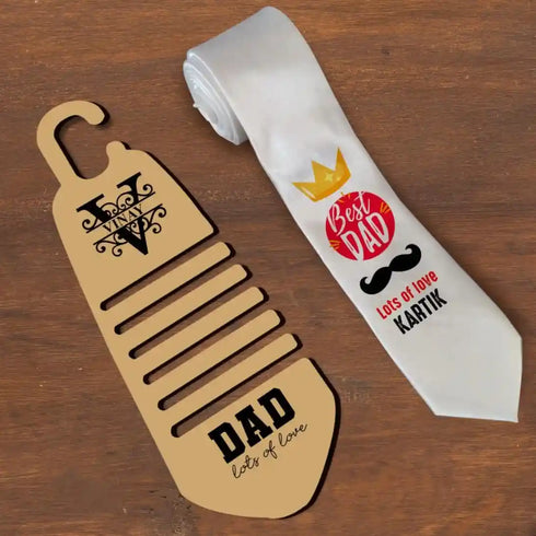 Personalized Neck Tie and Hanger