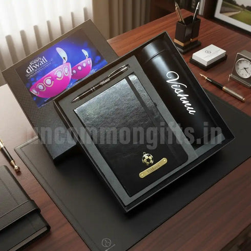 Personalized Temperature Bottle with Diary Diwali Gift Combo