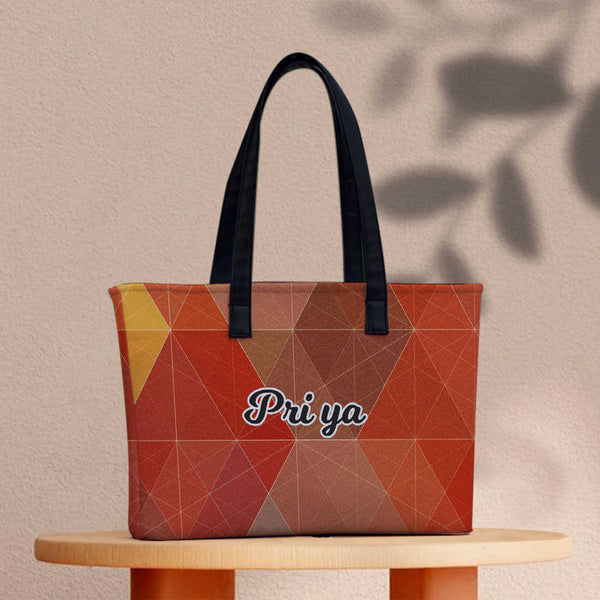 Orange shade print Women's Office Bag - Uncommongifts.in
