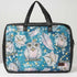 Owls Printed Canvas & PU Laptop Bag Fit 15.6 Inch Laptop