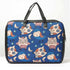 Owls Printed Canvas & PU Laptop Bag Fit 15.6 Inch Laptop