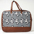 Panda Printed Canvas & PU Laptop Bag Fit 15.6 Inch Laptop