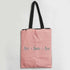 Pastel Pink Live Laugh Love Printed Tote Bag