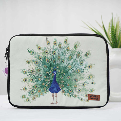 Peacock Printed Laptop Sleeve/Cover 13 inch