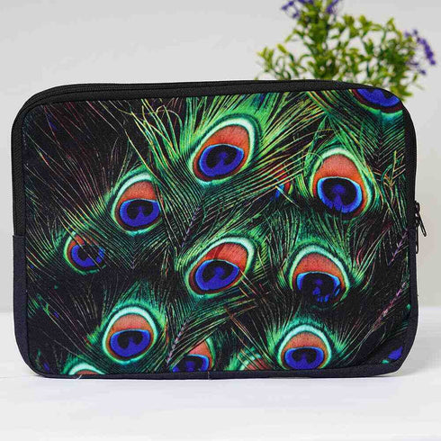 Peacock Feather Printed Laptop Sleeve/Cover 13 inch