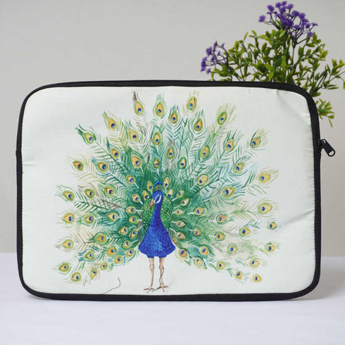 Peacock Printed Laptop Sleeve/Cover 14 inch