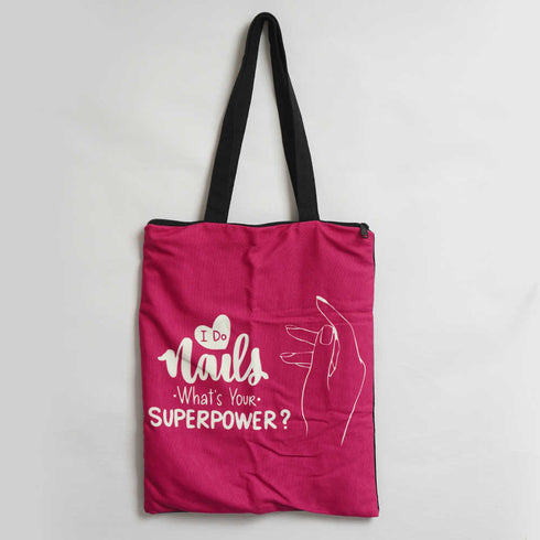 Perfect Nails Printed Tote Bag