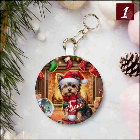 Personalised Christmas Printed Keychain
