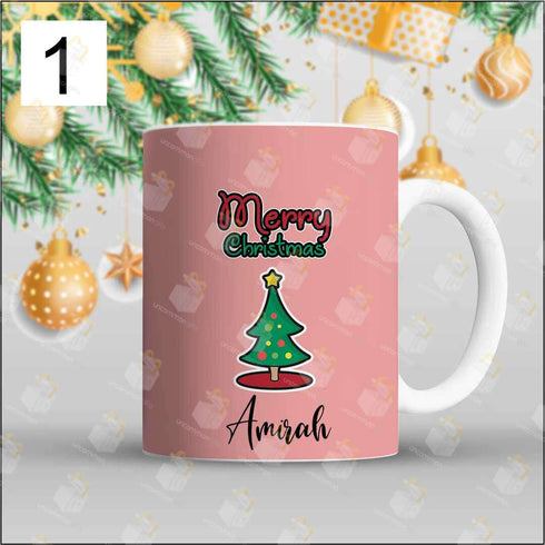 Personalised Merry Christmas Printed Mug