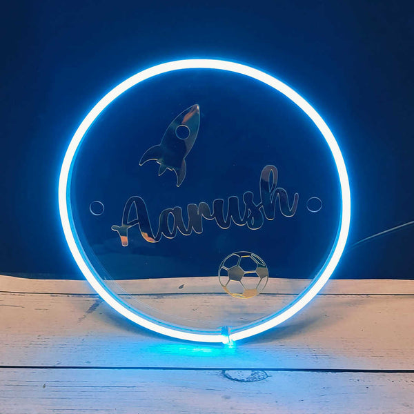 Personalised Acrylic Neon Name Plates for Kids