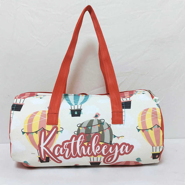 Personalised Air Balloon Printed Kids Swimming Duffle Bag