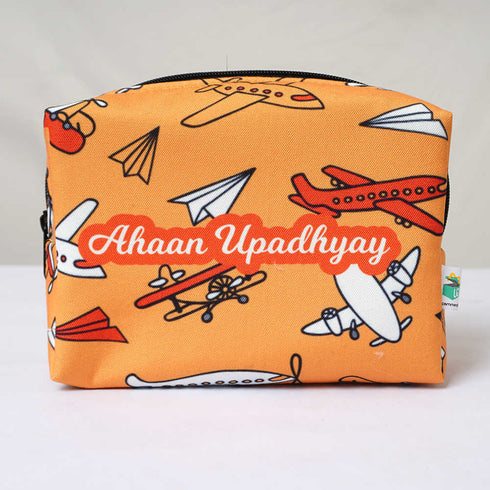Personalised Airplane Printed Kids Box Pouch