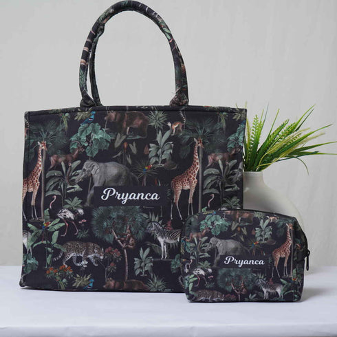 Personalised Animal Printed Box Bag Combo Gift Set