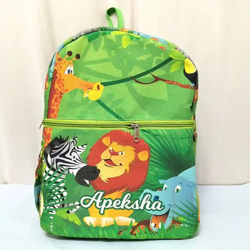 Personalised Animal Printed Kids Bag Pack