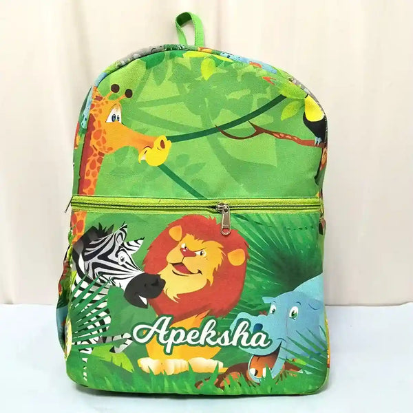 Personalised Animal Printed Kids Bag Pack