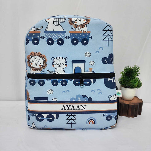 Personalised Animal Printed Kids Bag Pack
