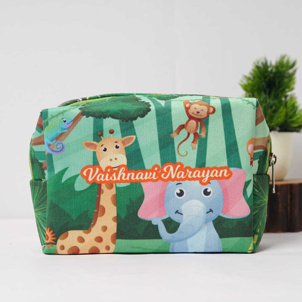 Personalised Animal Printed Kids Box Pouch