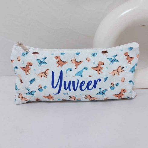 Personalised Animal Printed Kids Pencil Pouch