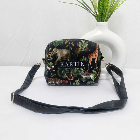 Personalised Animal Printed Sling Bag